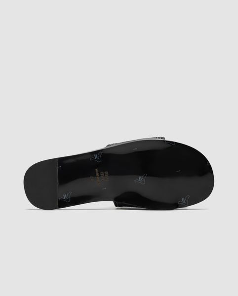 Пантолети жіночі Raffia Slide Sandals Black 36 36002-1710503 фото