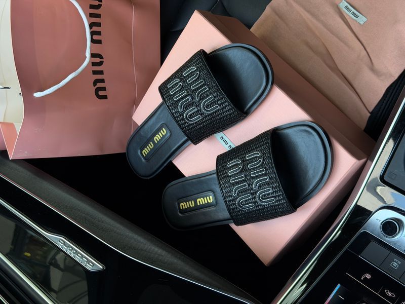 Пантолети жіночі Raffia Slide Sandals Black 36 36002-1710503 фото