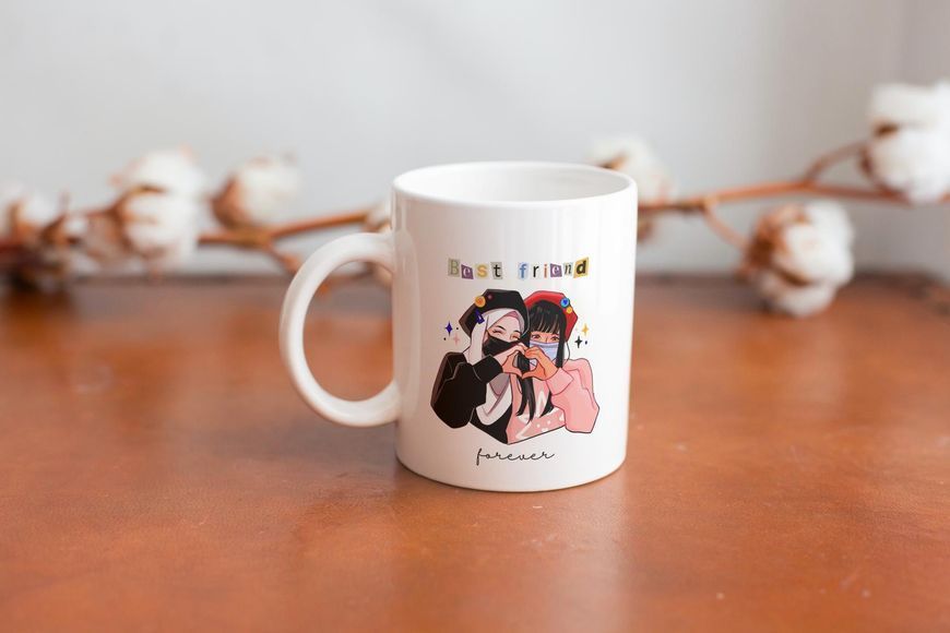 Кружка з принтом Best Friend 330 мл Біла kr0182 kr0182 фото