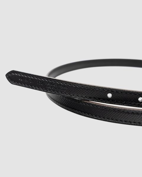 Ремінь Reversible Swift Epsom Mini Constance H Belt Black/Silver 66182 фото