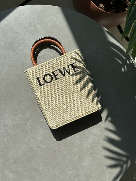 Сумка жіноча Leather-Trimmed Raffia Mini Tote Bag 99826-1165272 фото