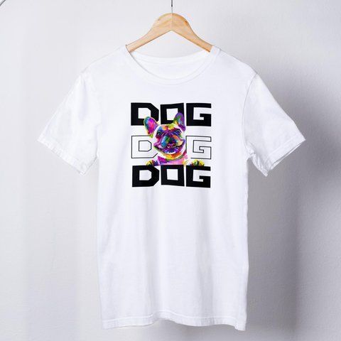 Футболка з принтом Dog Біла XS fW097 fW097 фото
