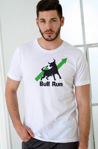 Футболка з принтом Bull Run Біла XS fm063 fm063 фото