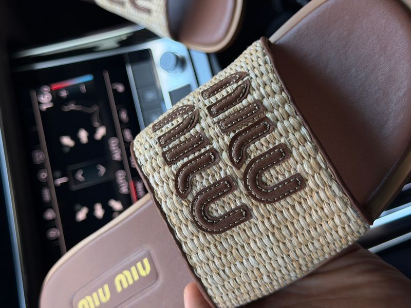 Пантолети жіночі Raffia Slide Sandals Beige 36 36001-1710492 фото
