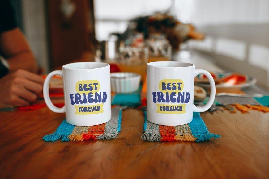 Кружка з принтом Best Friend Forever 330 мл Біла kr0178 kr0178 фото