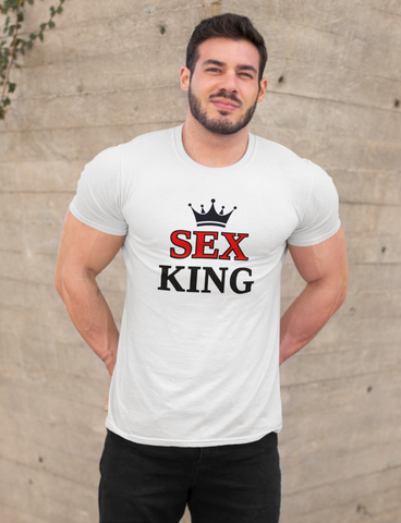 Футболка з принтом Sex King Біла XS fm0152 fm0152 фото