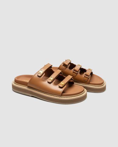 Пантолети жіночі Triomphe Mule Slide Brown 39003 фото