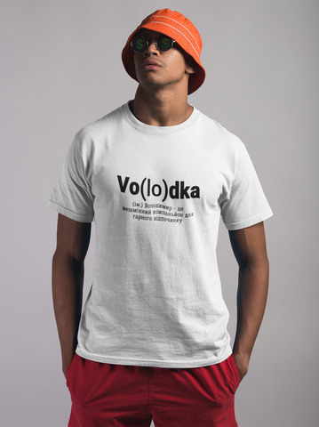 Футболка з принтом Vo(lo)dka Біла XS fm0193 fm0193 фото