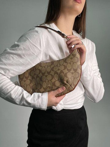 Сумка жіноча Payton Hobo In Signature Canvas in Beige 99198-547310 фото