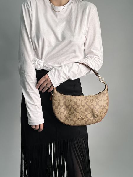 Сумка жіноча Payton Hobo In Signature Canvas in Beige 99198-547310 фото