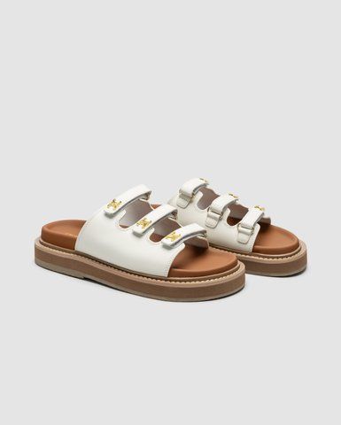 Пантолети жіночі Triomphe Mule Slide White 39001 фото