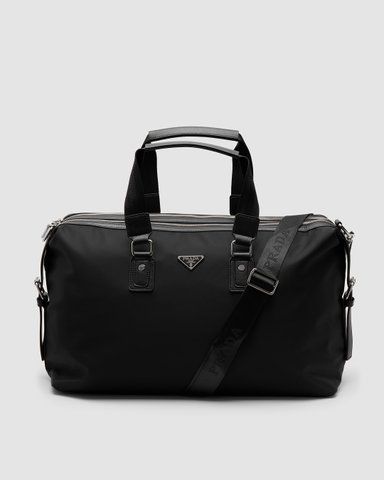 Сумка дорожня Re-Nylon and Saffiano Leather Duffle Bag 99283 фото