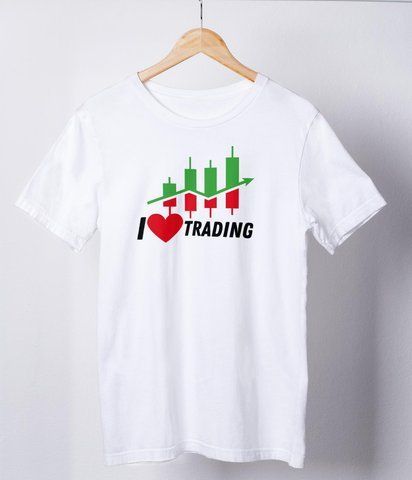 Футболка з принтом I Love Trading Біла XS fW070 fW070 фото