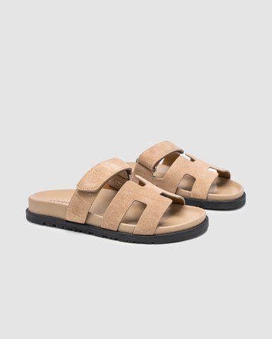 Пантолети жіночі Chypre Sandals Beige Suede 17005 фото