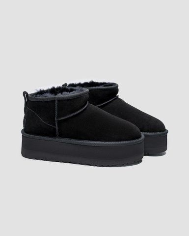 Уггі жіночі Classic Ultra Mini Platform Black 28006 фото