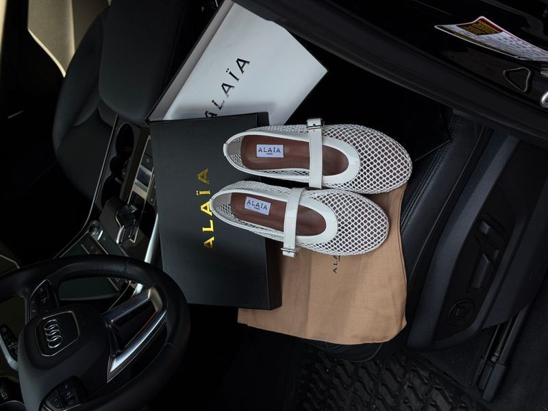 Балетки жіночі Ballet Flats in Fishnet Optical White 36 35001-1700465 фото