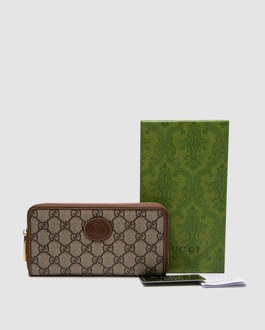 Гаманець Ophidia GG Zip Around Wallet Brown 88203 фото