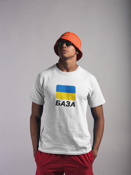 Футболка з принтом База Біла XS fm0319 fm0319 фото