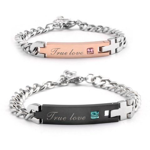 Парні браслети для двох True Love. Парні браслети із нержавіючої сталі. Подвійні браслети справжнє кохання 8038-681514 8038-681514 фото